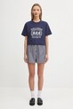 Sporty & Rich szorty bawełniane Vendome Mini SH035602231ST02 granatowy