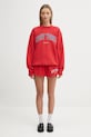 Sporty & Rich szorty bawełniane New York Ivy Disco SH037602077RE15 czerwony