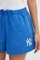 Sporty & Rich szorty bawełniane Yankees Serif Disco niebieski SH037623631BL120