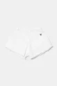Detské rifľové krátke nohavice Guess J5RD16.WH1T0.PPYA biela SS25