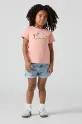 Levi's szorty jeansowe dziecięce MINI MOM SHORT W EMBROIDER casual niebieski 3EM218