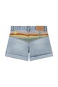 Девочка Детские джинсовые шорты Levi's MINI MOM SHORT W EMBROIDER 3EM218 голубой