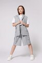 Detské krátke nohavice Dkny látka sivá D62274.156.162