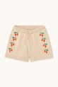 Tinycottons szorty bawełniane dziecięce STRAWBERRIES SHORTS SS25.301 beżowy SS25