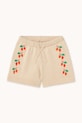 Детские хлопковые шорты Tinycottons STRAWBERRIES SHORTS SS25.301 бежевый SS25