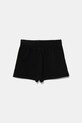 Patrizia Pepe pantaloni scurți din bumbac pentru copii K103 7P0346.J095 negru SS25
