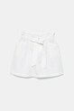 Dětské plátěné šortky United Colors of Benetton látka bílá 43WBC902D.G.Seasonal