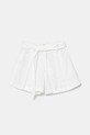 United Colors of Benetton pantaloni scurți de in pentru copii casual alb 43WBG902G.P.Seasonal