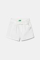 United Colors of Benetton pantaloni scurți din bumbac pentru copii casual alb 47RGG9030.P.Seasonal
