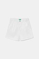 Detské bavlnené šortky United Colors of Benetton bavlna biela 47RGC903Y.G.Seasonal