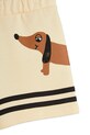 Mini Rodini szorty bawełniane dziecięce Dog 2513012413 beżowy