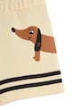 Mini Rodini szorty bawełniane dziecięce Dog 2513012413 beżowy