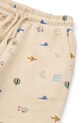 Băieți Liewood pantaloni scurți din bumbac pentru copii Gram Printed Sweatshorts LW19864 bej