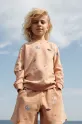Otroške bombažne kratke hlače Liewood Gram Printed Sweatshorts Pletenina oranžna LW19864