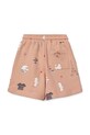 Băieți Liewood pantaloni scurți din bumbac pentru copii Gram Printed Sweatshorts LW19864 portocaliu