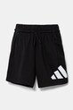 Παιδικό βαμβακερό σορτς adidas JE1391 μαύρο SS25