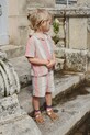 Konges Sløjd szorty lniane dziecięce VENICE SHORTS casual różowy KS102449