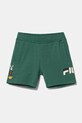 Fila szorty dziecięce LOBEZ z elastanem zielony FAK0396