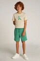 Детски памучен къс панталон Calvin Klein Jeans IU0IU00703.128.176.PPYA