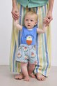 Детские хлопковые шорты Bobo Choses Morning Egg узор голубой 125AB048