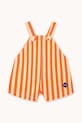 Комбинезон для младенцев Tinycottons STRIPED SHORT DUNGAREE SS25.232 оранжевый SS25
