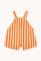 Мальчик Комбинезон для младенцев Tinycottons STRIPED SHORT DUNGAREE SS25.232 оранжевый