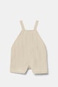 Tinycottons rampers niemowlęcy SOLID SHORT DUNGAREE SS25.254 beżowy SS25