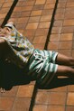 Παιδικό βαμβακερό σορτς Tinycottons STRIPES SHORT με μοτίβο πράσινο SS25.115
