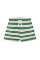 Παιδικό βαμβακερό σορτς Tinycottons STRIPES SHORT SS25.115 πράσινο SS25
