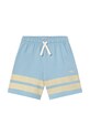 Παιδικό βαμβακερό σορτς Tinycottons STRIPES LOGO SHORT SS25.139 μπλε SS25