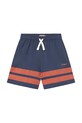 Παιδικό βαμβακερό σορτς Tinycottons STRIPES LOGO SHORT SS25.139 σκούρο μπλε SS25