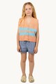 Tinycottons szorty bawełniane dziecięce STRIPES MULTICOLOR SHORT wzorzyste niebieski SS25.239