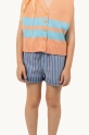 Tinycottons szorty bawełniane dziecięce STRIPES MULTICOLOR SHORT niebieski SS25.239