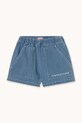 Детски памучен къс панталон Tinycottons GRAPHIC DENIM SHORT памук син SS25.242