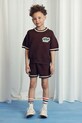 Παιδικό βαμβακερό σορτς Mini Rodini casual καφέ 2523013916