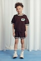 Παιδικό βαμβακερό σορτς Mini Rodini casual καφέ 2523013916