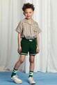 Παιδικό βαμβακερό σορτς Mini Rodini 2523013975 πράσινο