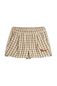Παιδικό σορτς Mini Rodini Gingham με μοτίβο μπεζ 2523016013