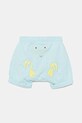 United Colors of Benetton pantaloni scurți din bumbac pentru bebeluși 3MI5A900H.W.Seasonal albastru SS25