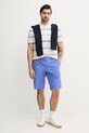 Bavlněné šortky Paul&Shark 25414026 fialová SS25
