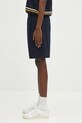 Bavlnené šortky A.P.C. short crew COHFU.H10198 tmavomodrá SS25