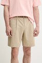 Pamučne kratke hlače A.P.C. short crew pamuk bež COHFU.H10198