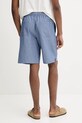 Odzież A.P.C. szorty z domieszką lnu short paul COHFW.H10205 niebieski