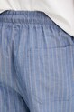 A.P.C. szorty z domieszką lnu short paul niebieski COHFW.H10205