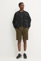 C.P. Company pantaloni scurti din bumbac 18CMSB101B110044G verde SS25
