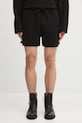 Хлопковые шорты Represent Waffle Shorts гладкий чёрный MLM41207.01