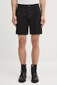 Бавовняні шорти Represent Cotton Tailored Short гладкий чорний MLM71013.01