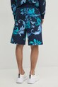 Oblečenie Bavlnené šortky Versace Jeans Couture 78GAD3B0.FS190 tmavomodrá