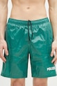 VETEMENTS szorty kąpielowe Polizei zielony MA66SW110E
