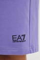 Bavlněné šortky EA7 Emporio Armani fialová PJVRZ.8NPS65